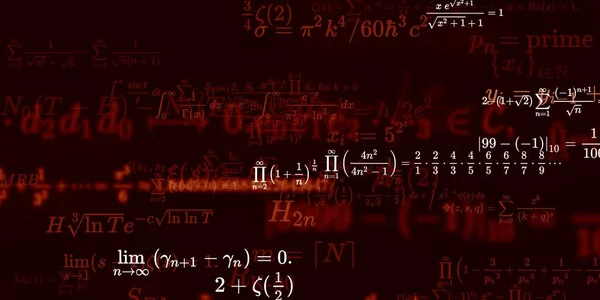 Kontekst Matematyczny Formułami Bezproblemowa Ilustracja Abstrakcyjny Wzór Kolorowymi Symbolami — Zdjęcie stockowe