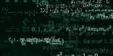 Formüllü matematik arkaplanı, kusursuz illüstrasyon   