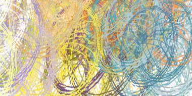 Soyut arka plan sanatı. 2D çizim. Etkileyici yağlı boya resim. Tuvalde fırça darbeleri. Modern sanat. Çok renkli arkaplan. Çağdaş sanat. İfade. Sanatsal dijital palet.