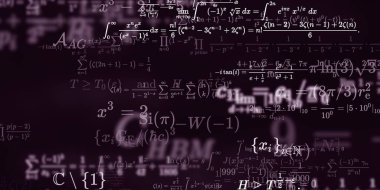 Formüllü matematik arkaplanı, kusursuz illüstrasyon   