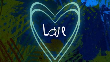 Soyut arka plan sanatı. 2D çizim. Etkileyici yağlı boya resim. Tuvalde fırça darbeleri. Modern sanat. Çok renkli arkaplan. Çağdaş sanat. İfade. Sanatsal dijital palet.