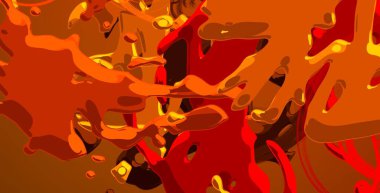 Soyut arka plan sanatı. 3 boyutlu illüstrasyon. Tuvalde fırça darbeleri. Çok renkli arkaplan. Çağdaş sanat. Sanatsal dijital palet.