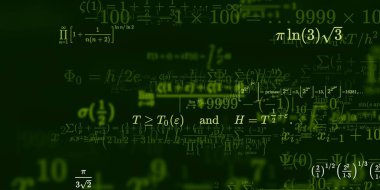 Formüllü matematik arkaplanı, kusursuz illüstrasyon   