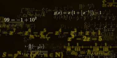 Formüllü matematik arkaplanı, kusursuz illüstrasyon   