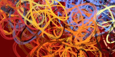 Soyut arka plan sanatı. 2D çizim. Etkileyici yağlı boya resim. Tuvalde fırça darbeleri. Modern sanat. Çok renkli arkaplan. Çağdaş sanat. İfade. Sanatsal dijital palet.