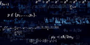 Formüllü matematik arkaplanı, kusursuz illüstrasyon   