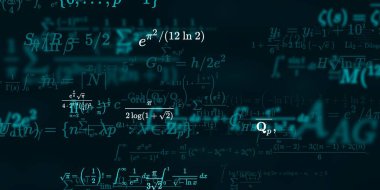 Formüllü matematik arkaplanı, kusursuz illüstrasyon   