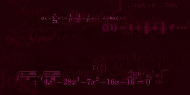 Formüllü matematik arkaplanı, kusursuz illüstrasyon   