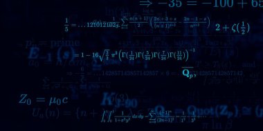 Formüllü matematik arkaplanı, kusursuz illüstrasyon   