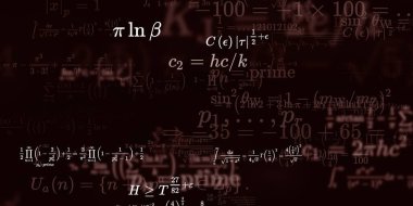 Formüllü matematik arkaplanı, kusursuz illüstrasyon   