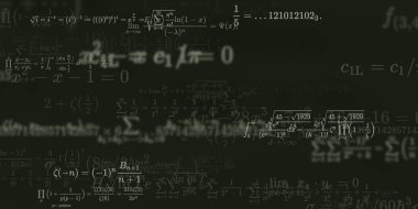 Formüllü matematik arkaplanı, kusursuz illüstrasyon   