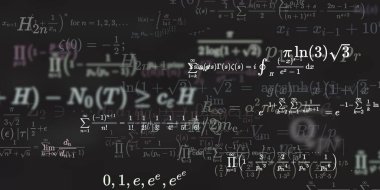 Formüllü matematik arkaplanı, kusursuz illüstrasyon   
