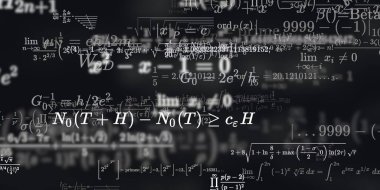 Formüllü matematik arkaplanı, kusursuz illüstrasyon   