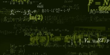 Formüllü matematik arkaplanı, kusursuz illüstrasyon   