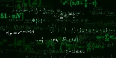Formüllü matematik arkaplanı, kusursuz illüstrasyon   