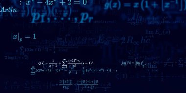 Formüllü matematik arkaplanı, kusursuz illüstrasyon   