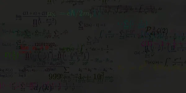 Historia Matemática Con Fórmulas Ilustración Perfecta Modelo Abstracto Con Símbolos — Foto de Stock