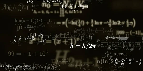 Historia Matemática Con Fórmulas Ilustración Perfecta Modelo Abstracto Con Símbolos — Foto de Stock