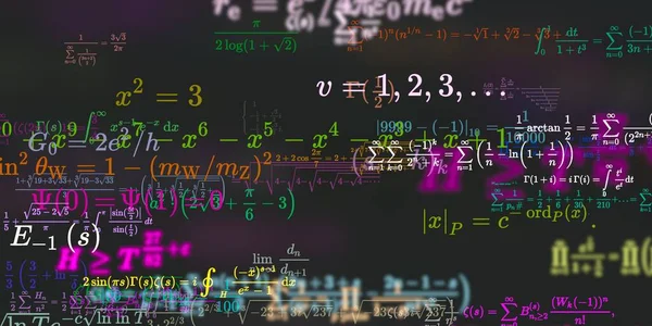 Sfondo Matematico Con Formule Illustrazione Senza Soluzione Continuità — Foto Stock