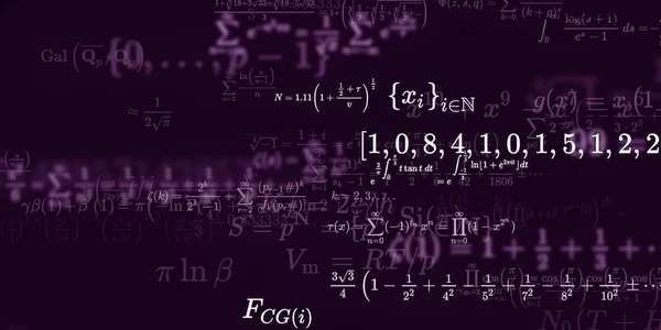 Mathematischer Hintergrund Mit Formeln Nahtlose Illustration — Stockfoto