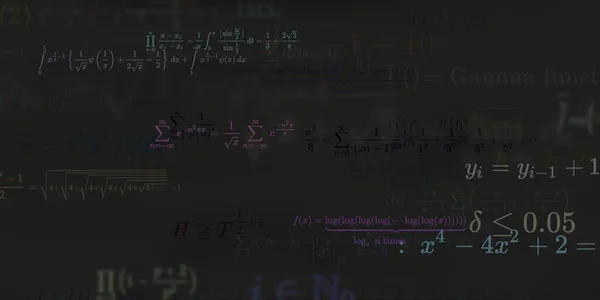 Mathématiques Fond Avec Des Formules Illustration Transparente Modèle Abstrait Avec — Photo