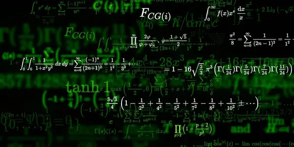 Sfondo Matematico Con Formule Illustrazione Senza Soluzione Continuità — Foto Stock