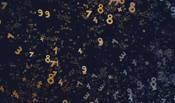 Matemática Ilustração Fundo Abstrato Com Números Espaço Cópia — Fotografia de Stock