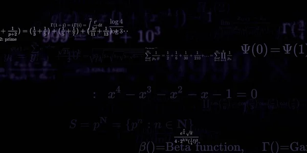 Formação Matemática Com Fórmulas Ilustração Perfeita Padrão Abstrato Com Símbolos — Fotografia de Stock