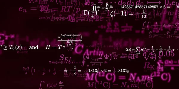 Sfondo Matematico Con Formule Illustrazione Senza Soluzione Continuità Modello Astratto — Foto Stock