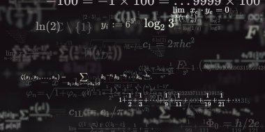 Formüllü matematik arkaplanı, kusursuz illüstrasyon   