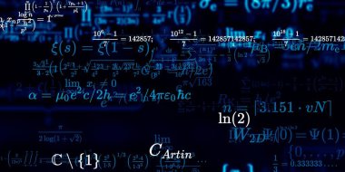 Formüllü matematik arkaplanı, kusursuz illüstrasyon   