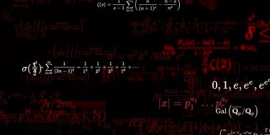 Formüllü matematik arkaplanı, kusursuz illüstrasyon   