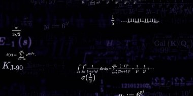 Formüllü matematik arkaplanı, kusursuz illüstrasyon   
