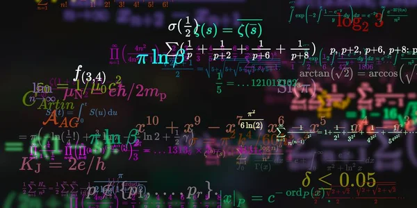 Sfondo Matematico Con Formule Illustrazione Senza Soluzione Continuità — Foto Stock