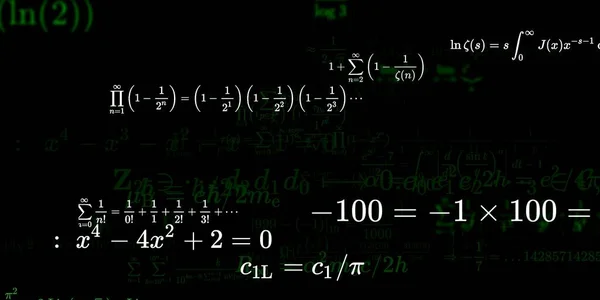 Formação Matemática Com Fórmulas Ilustração Perfeita — Fotografia de Stock