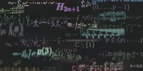 Formação Matemática Com Fórmulas Ilustração Perfeita — Fotografia de Stock