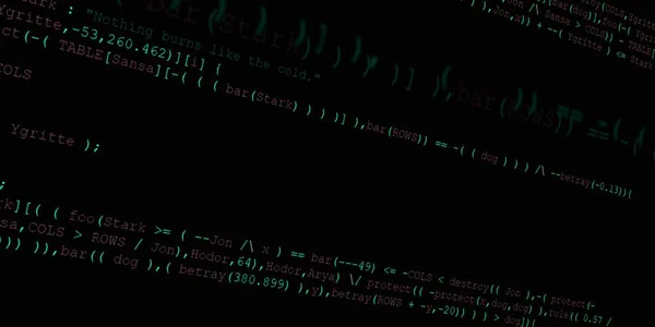 Programudvikler Programmering Kode Abstrakt Moderne Virtuel Computer Script Arbejde Udført - Stock-foto