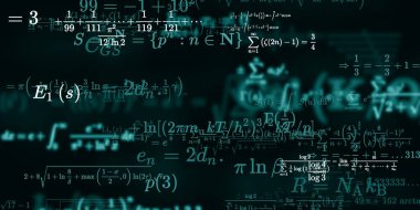 Formüllü matematik arkaplanı, kusursuz illüstrasyon   