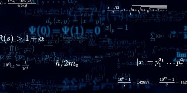 Formüllü matematik arkaplanı, kusursuz illüstrasyon   