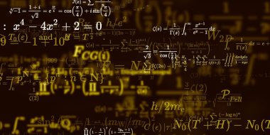 Formüllü matematik arkaplanı, kusursuz illüstrasyon   