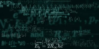 Formüllü matematik arkaplanı, kusursuz illüstrasyon   