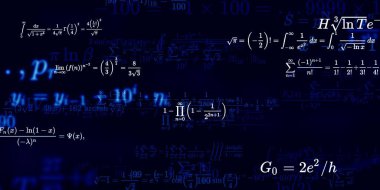 Formüllü matematik arkaplanı, kusursuz illüstrasyon   