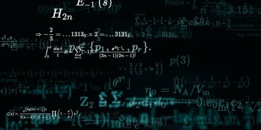 Formüllü matematik arkaplanı, kusursuz illüstrasyon   