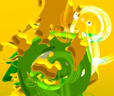 Soyut arka plan sanatı. 3 boyutlu illüstrasyon. Çok renkli arkaplan. Çağdaş sanat. Sanatsal dijital palet.