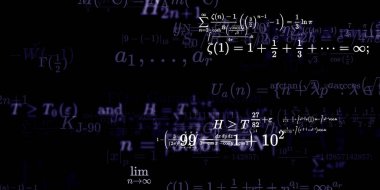 Formüllü matematik arkaplanı, kusursuz illüstrasyon   