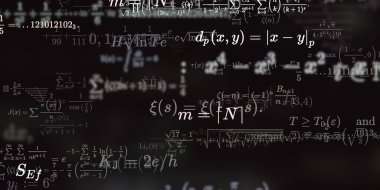 Formüllü matematik arkaplanı, kusursuz illüstrasyon   