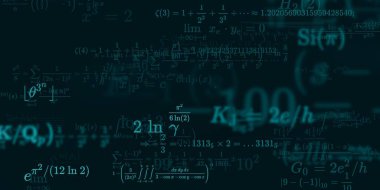 Formüllü matematik arkaplanı, kusursuz illüstrasyon   