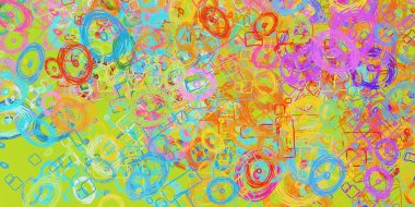 Soyut arka plan sanatı. 2D çizim. Etkileyici yağlı boya resim. Tuvalde fırça darbeleri. Modern sanat. Çok renkli arkaplan. Çağdaş sanat. İfade. Sanatsal dijital palet.