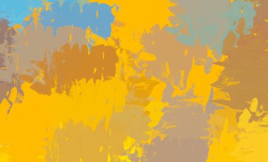 Soyut arka plan sanatı. 2D çizim. Etkileyici yağlı boya resim. Tuvalde fırça darbeleri. Modern sanat. Çok renkli arkaplan. Çağdaş sanat. İfade. Sanatsal dijital palet.