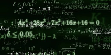 Formüllü matematik arkaplanı, kusursuz illüstrasyon   